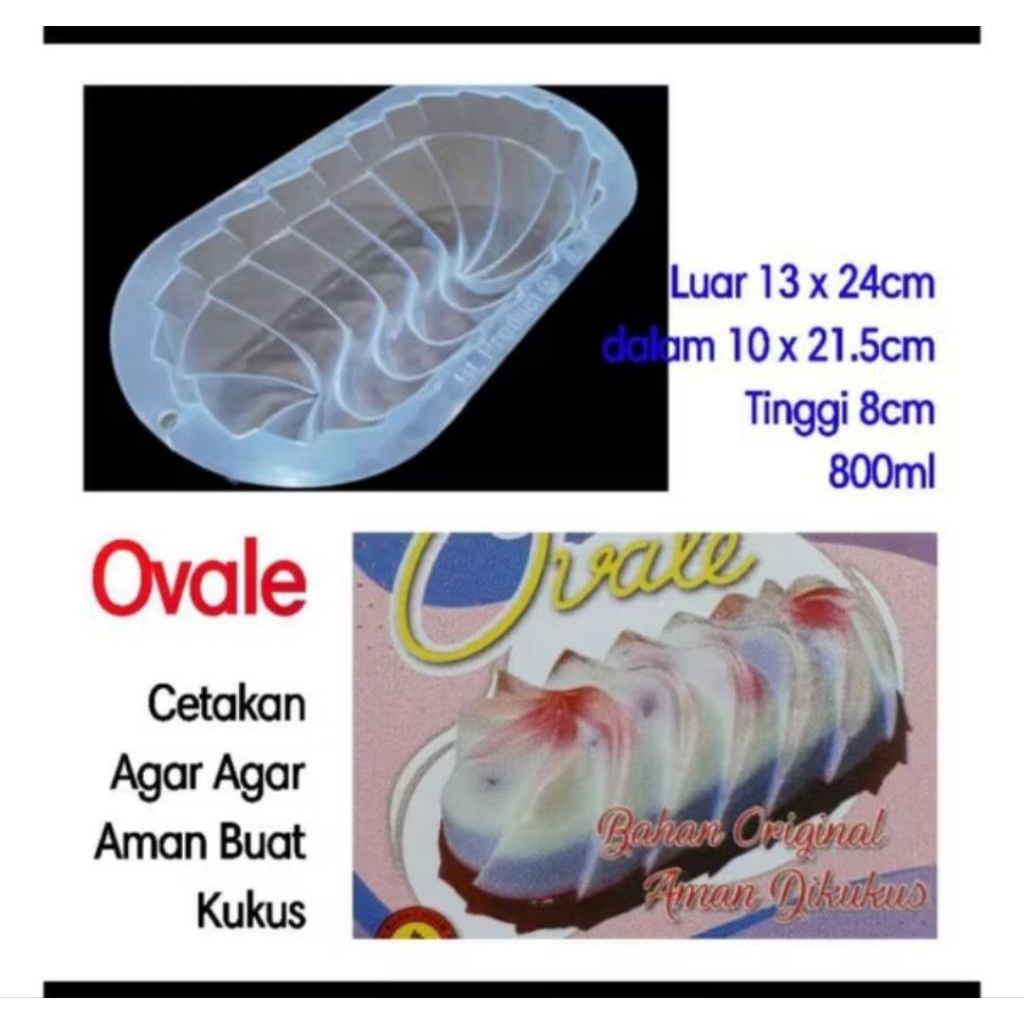 cetakan puding ovale