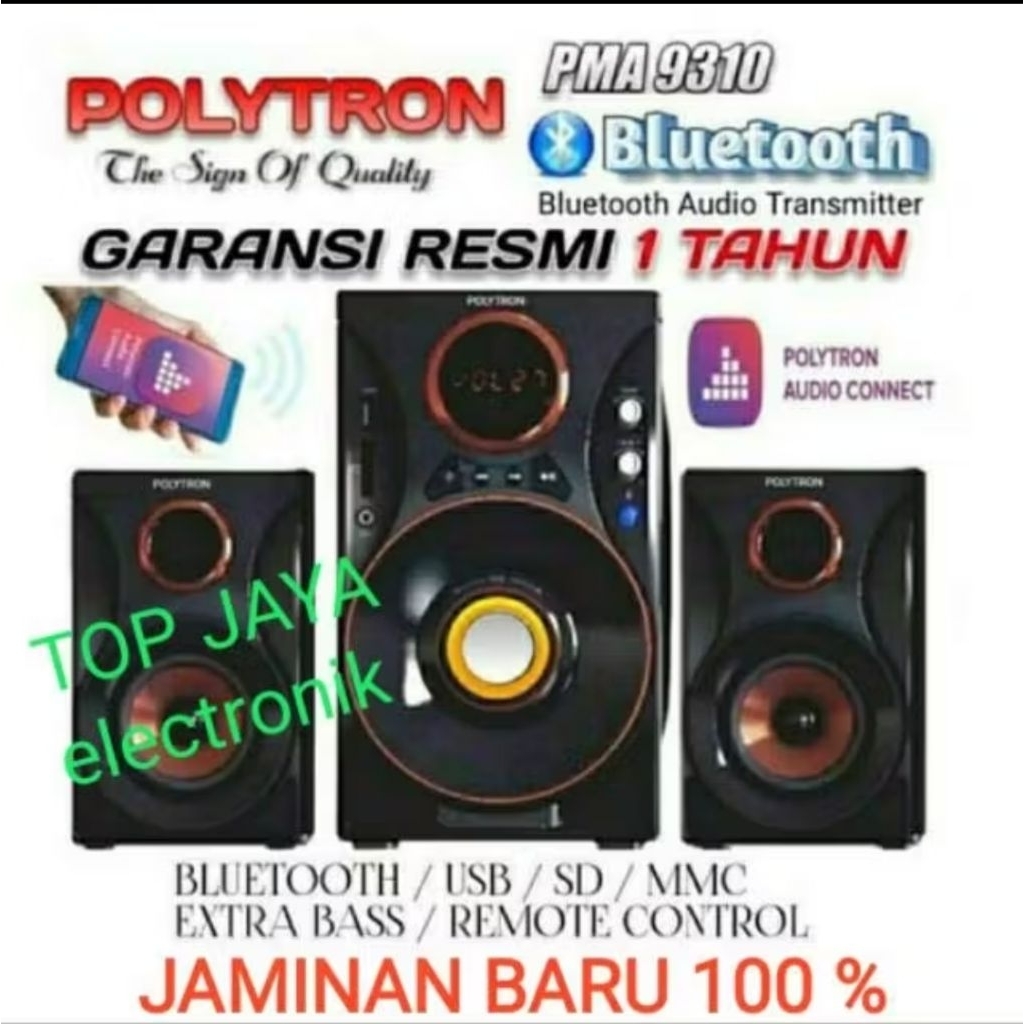 SPEAKER MULTIMEDIA POLYTRON PMA9310 BLUETOOTH.SPEAKER AKTIF POLYTRON PMA9310