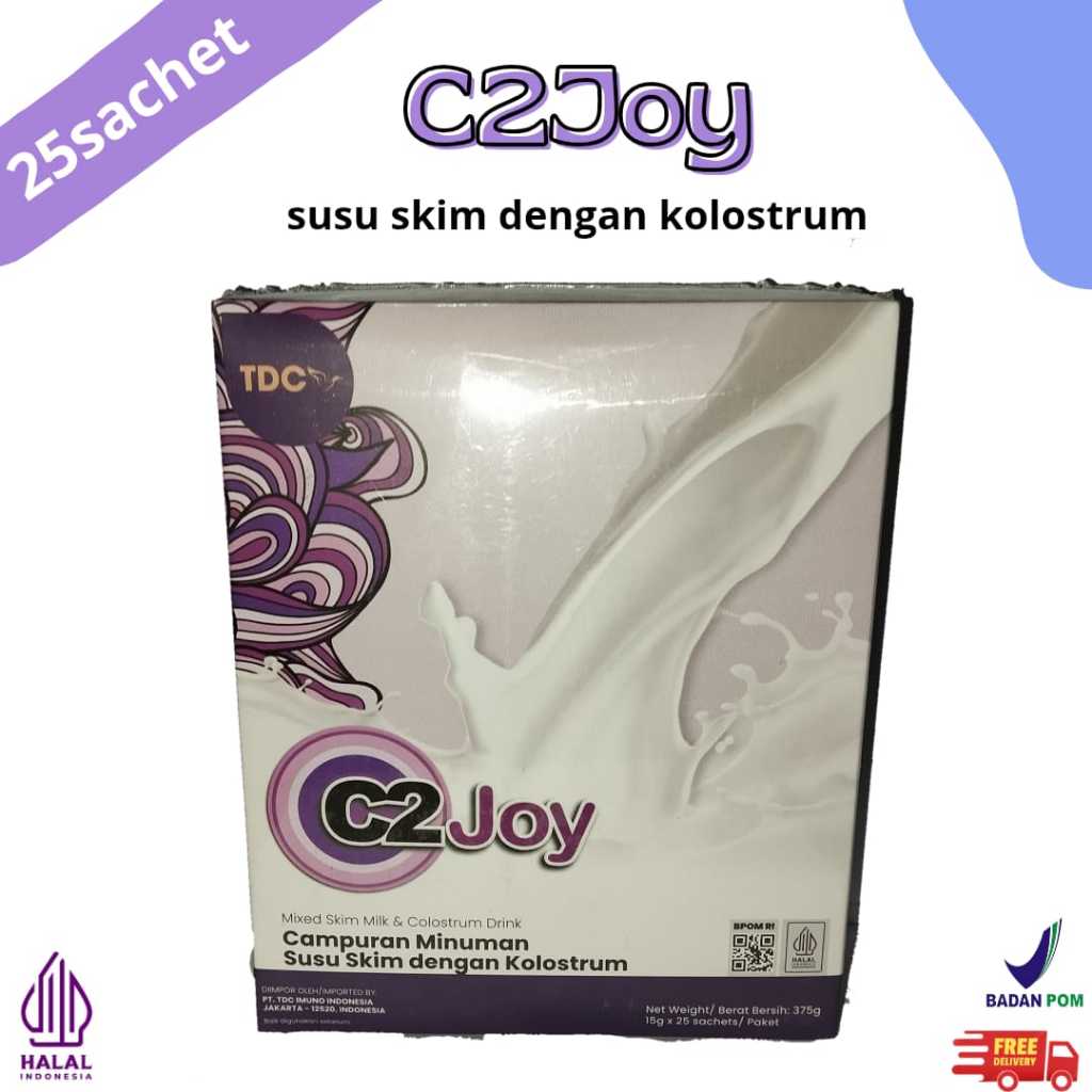 SUSU KOLOSTRUM C2JOY = KOLOSTRUM + CALSIUM 25 sachet menjaga metabolisme tubuh