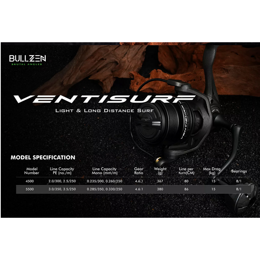 Reel Bullzen Ventisurf Surf Spinning Reel