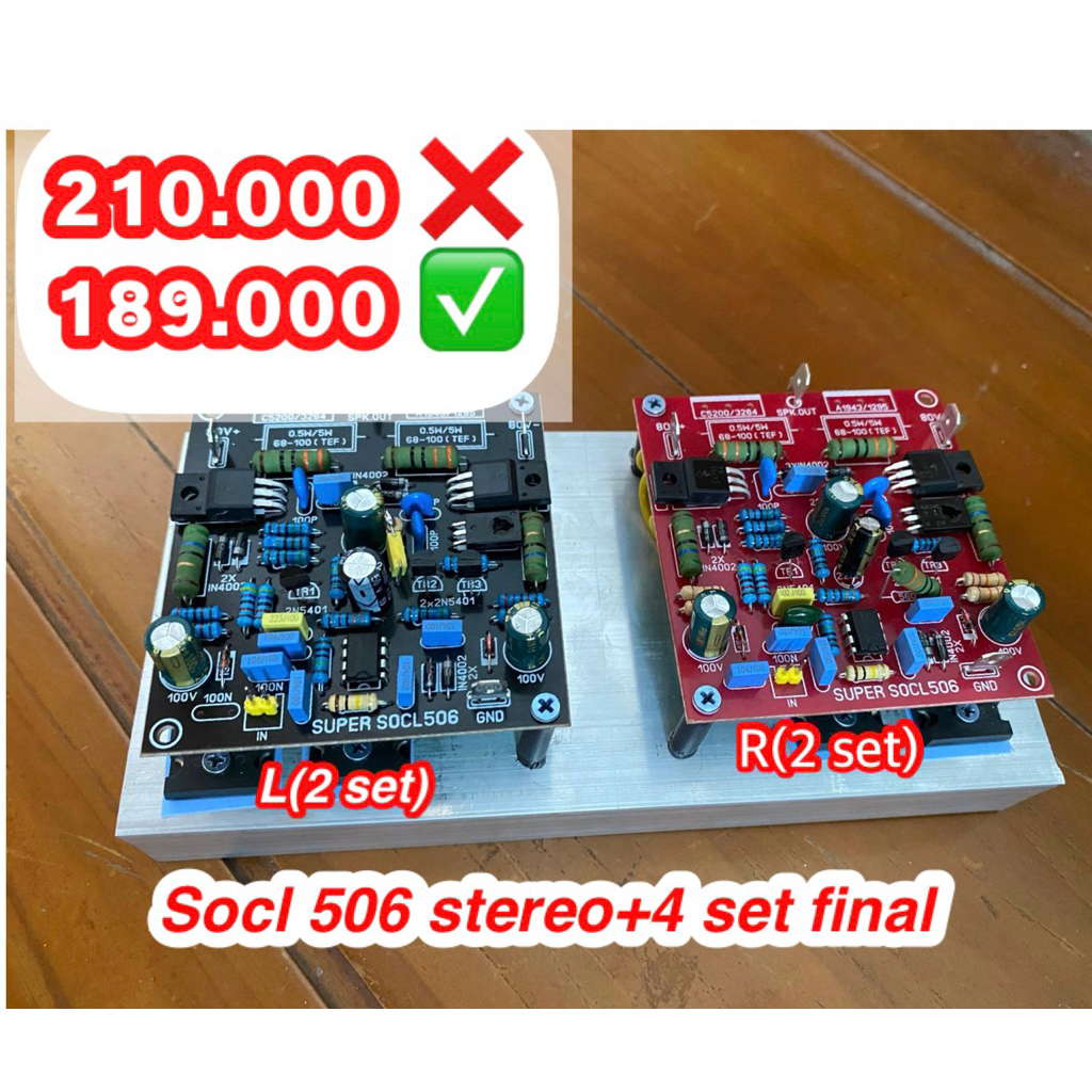 socl 506 stereo+final 4 set TR final Toshiba original