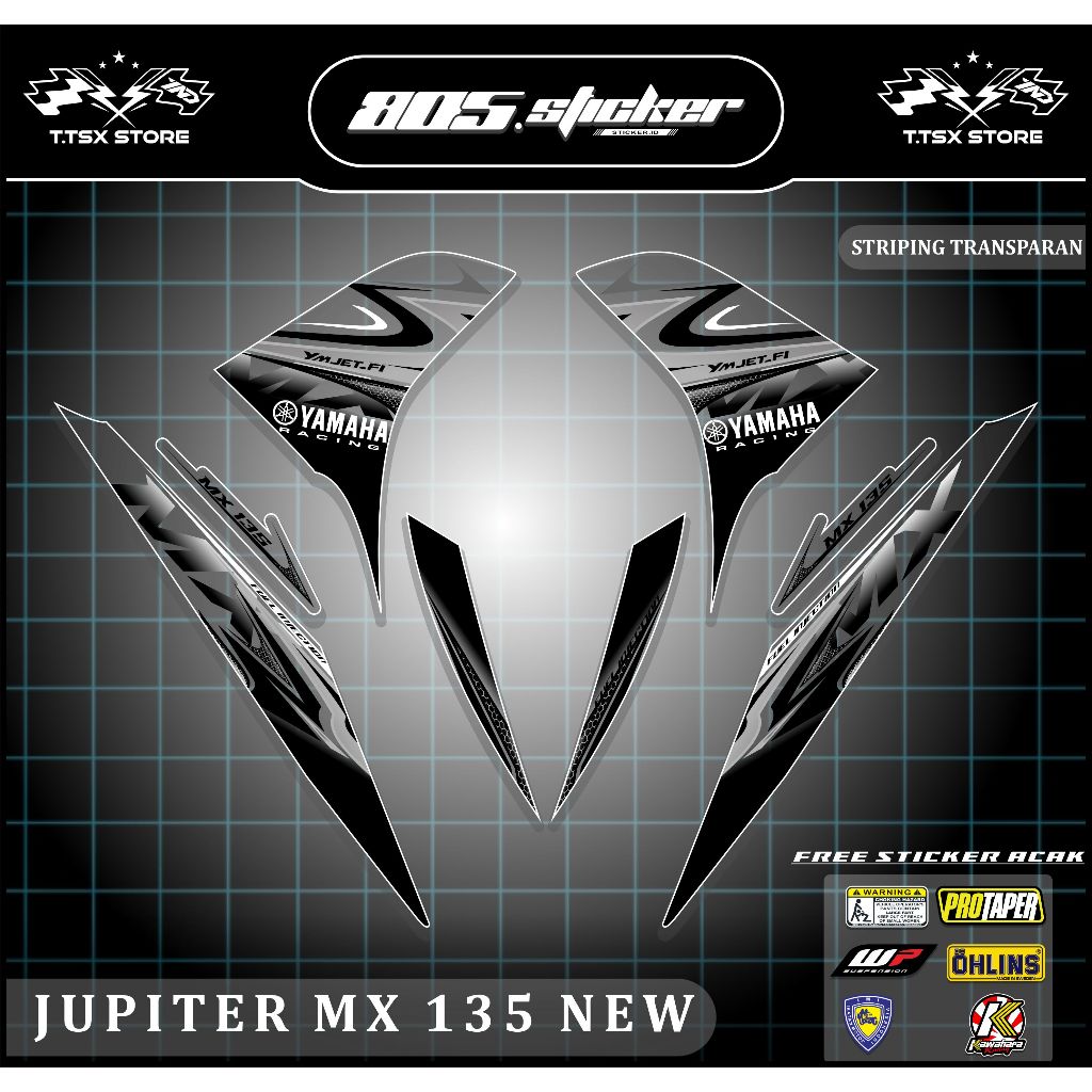 STRIPING TRANSPARAN JUPITER MX 135/STIKER MX NEW/STRIPING STIKER MX NEW 135 TRANSPARAN