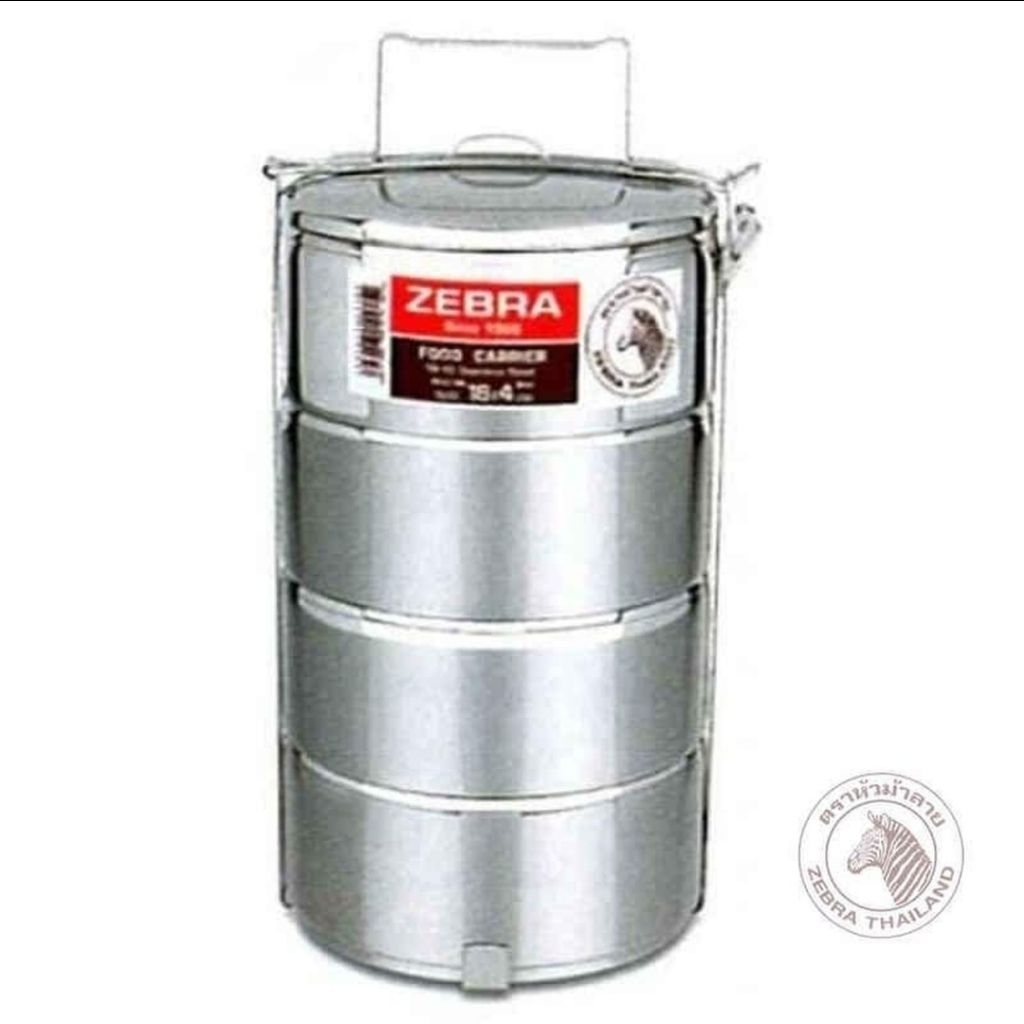 Rantang ZEBRA 4 Susun 14 Cm 150144 Stainless Steel SUS 304