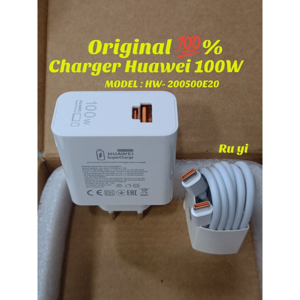 Charger Huawei Mate Xt / Mate Xt Ultimate Super Charge 100W Adaptor Dual Port Original