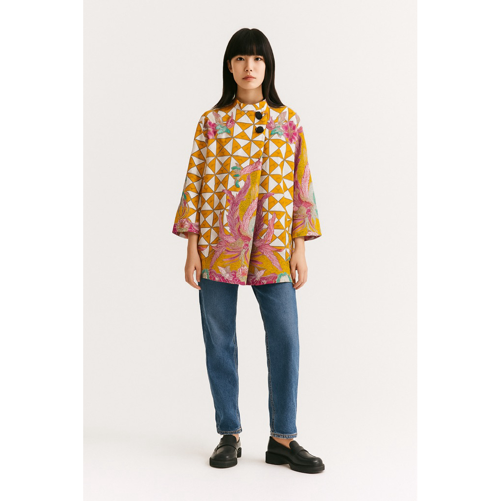 Masayu Batik - Blouse Batik Wanita Atasan Zigzag Style