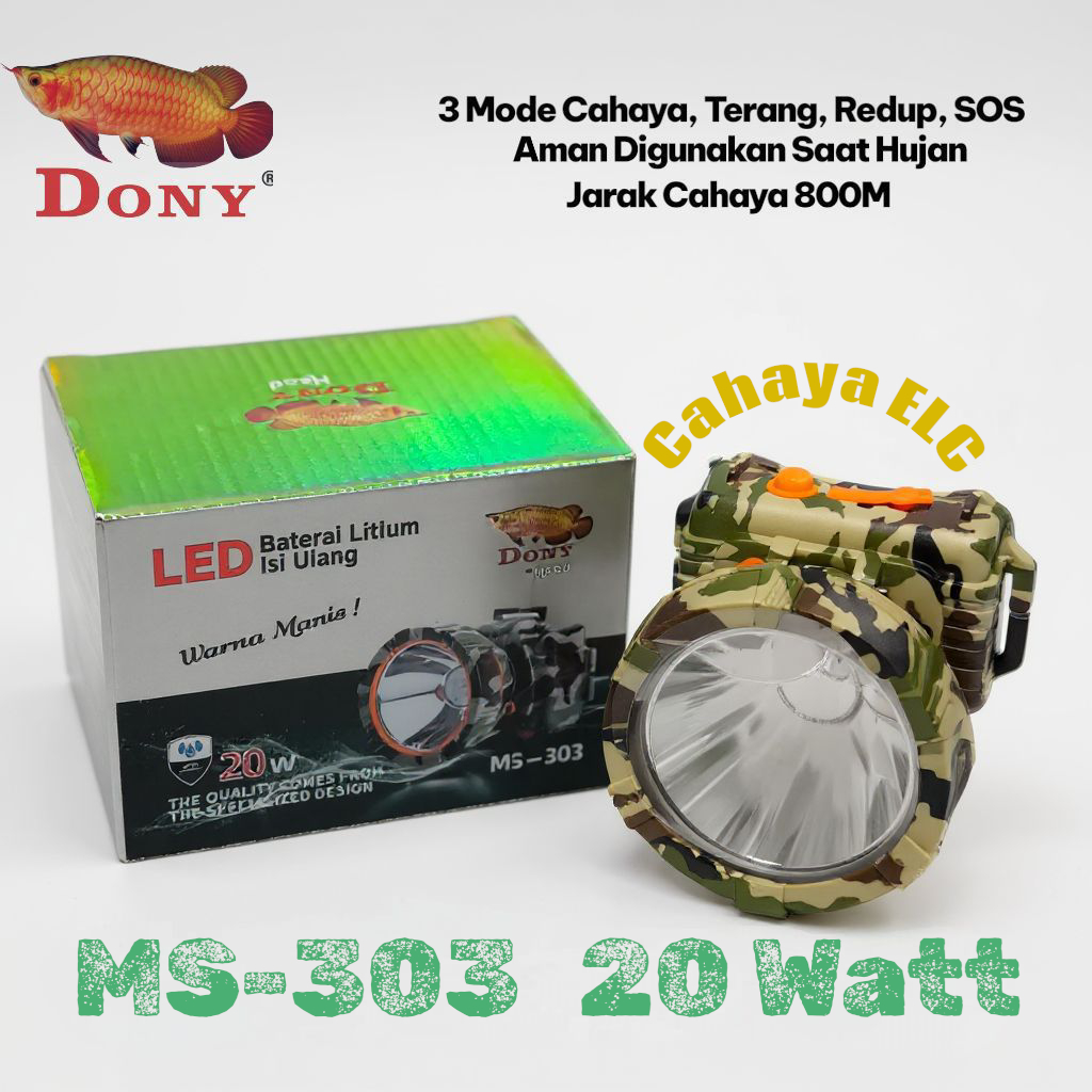 Senter Kepala Dony MS-303 20Watt