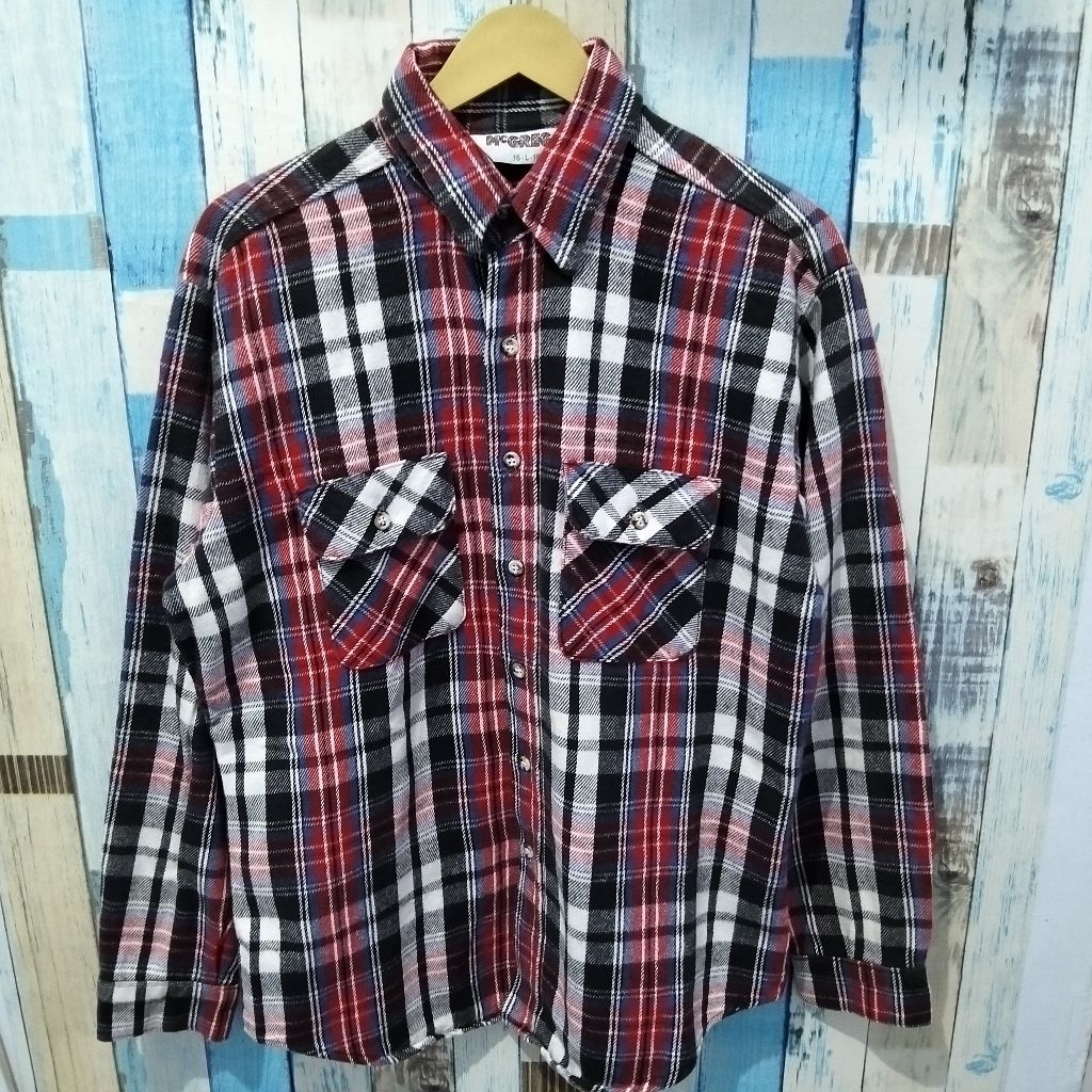 kemeja flannel McGregor bahan wol tebal