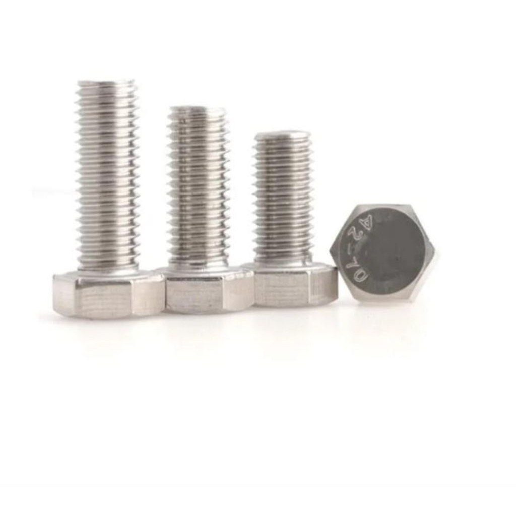 (5 pcs) Baut Hex Bolt M4 x 45 / M4 x 50 Baut Mur 4MM Hex Bolt Bau