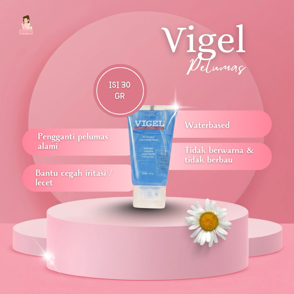 VIGEL Lubricant 30gr cairan pelumas | Gel Pijat Lubricant WaterBased Pelumas Miss V Pereda Nyeri