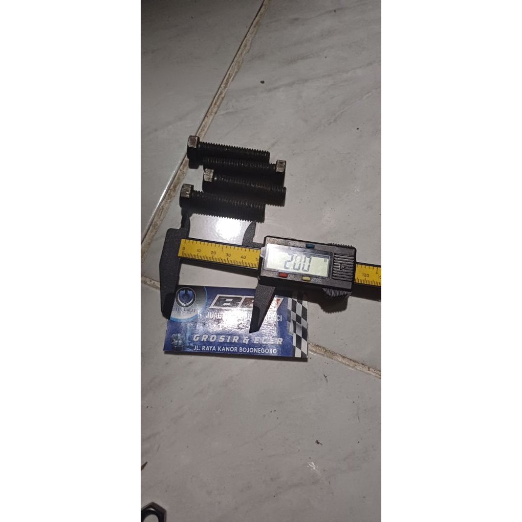 baut mur 7/16x2 baut 17 kasar pnjang 5cm