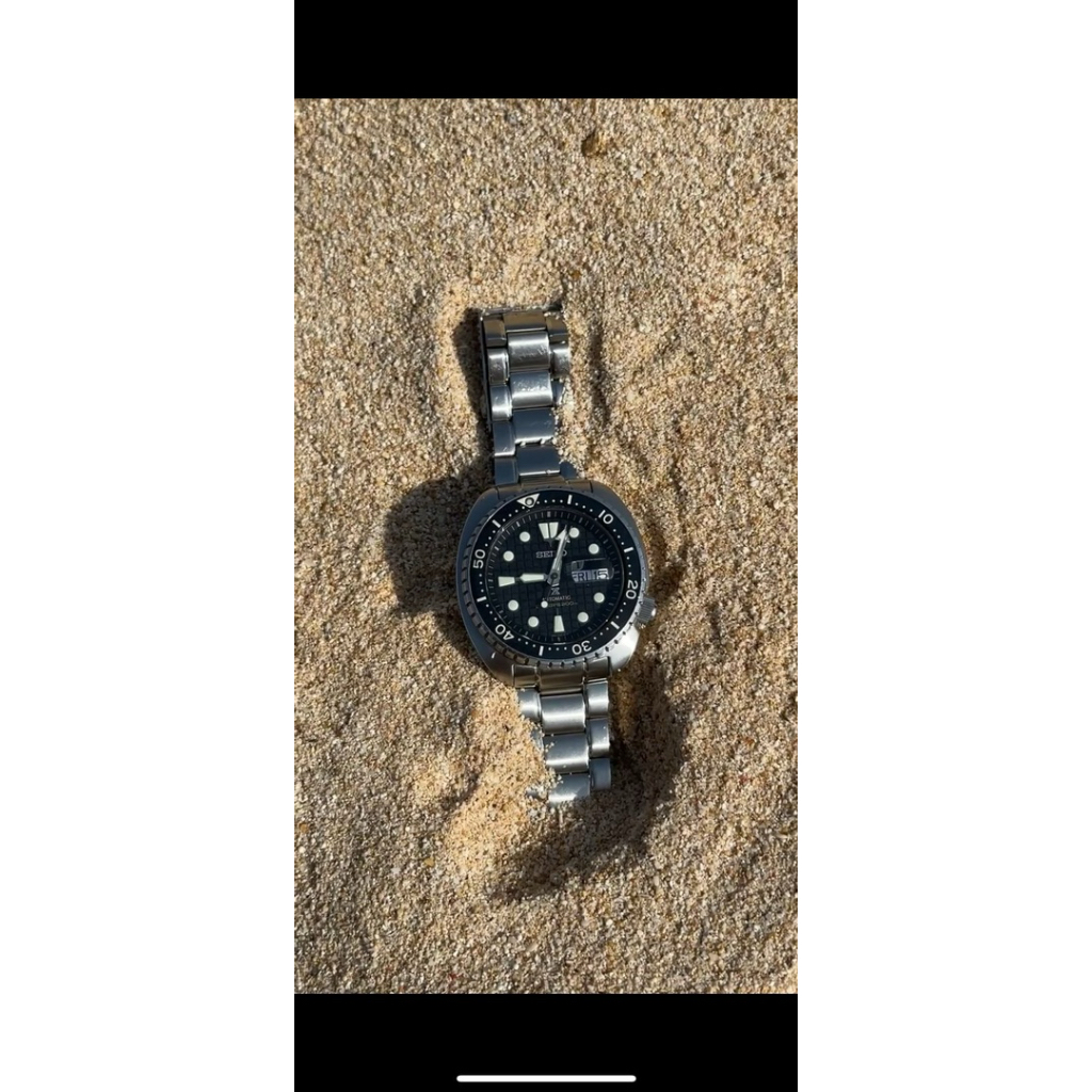 [preloved] Jam tangan pria Seiko Prospex SRPE03K1 King Turtle automatic black dial stainless steel