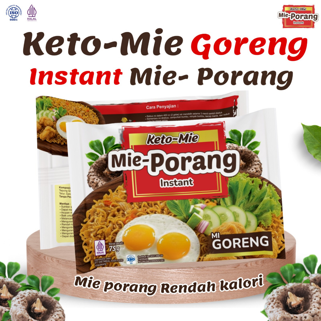 Mie Porang Shirataki KETO-MIE Bumbu GORENG