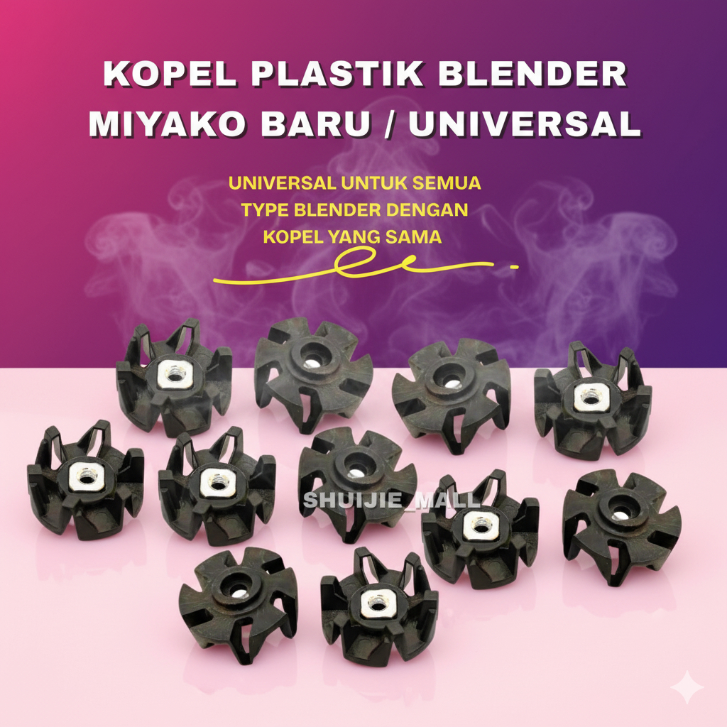GEAR PLASTIK KOPEL BLENDER MIYAKO UNIVERSAL / GEAR PENGHUBUNG MATA PISAU BLENDER MIYAKO