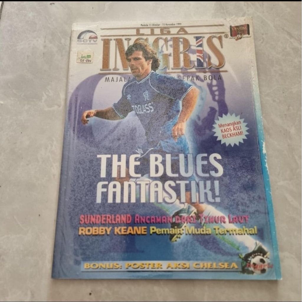 Majalah LIGA INGGRIS Edisi 3 Tahun I - Oktober 1999 - Poster Chelsea