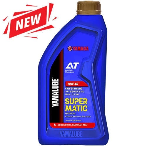 OLI MESIN ORIGINAL YAMAHA YAMALUBE SUPER MATIC FULL SYNTHETIC 1L 10W-40 AT 1000 ML AEROX NMAX LEXI A