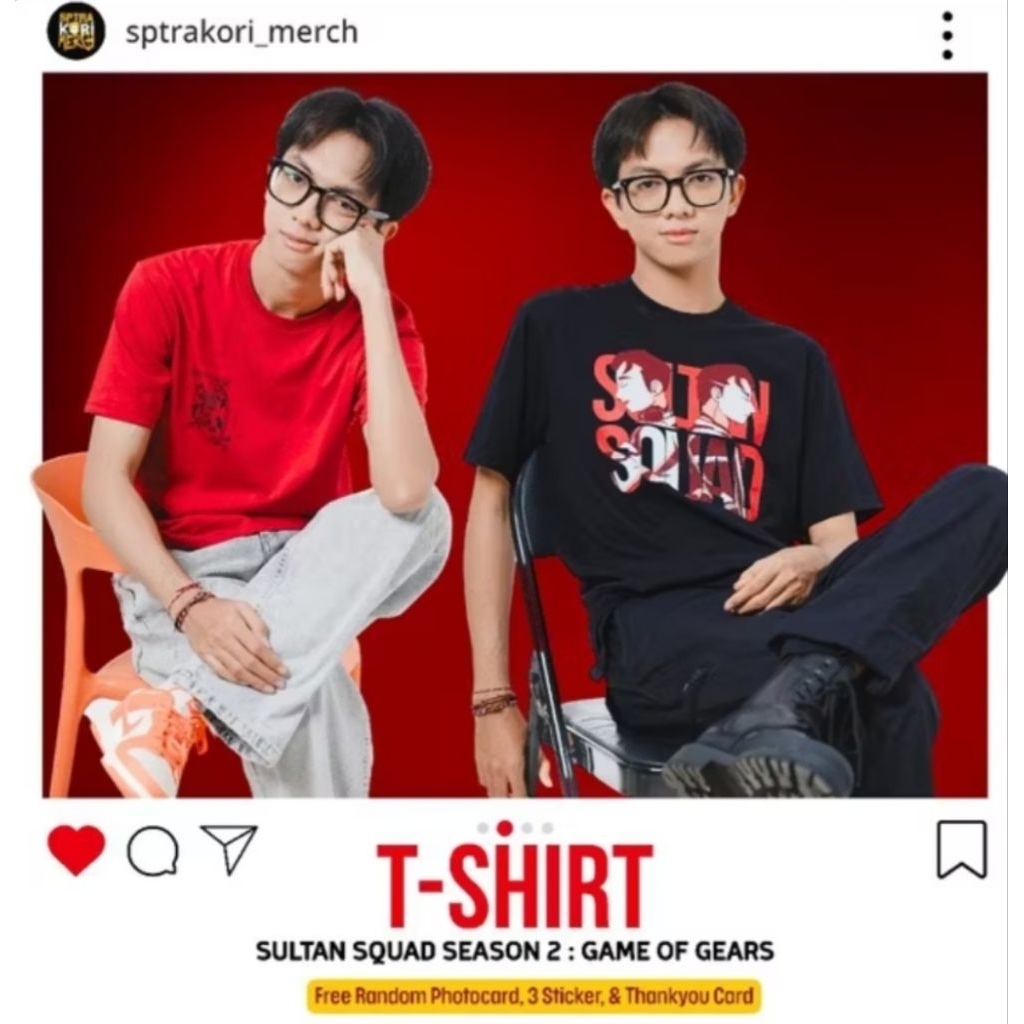 T-SHIRT SULTAN SQUAD SEASON2 GAME OF GEAR + FREE STIKER SS