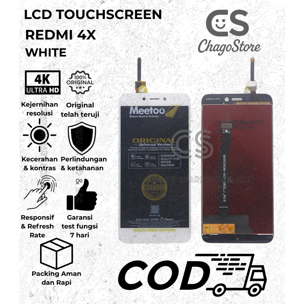 LCD TOUCHSCREEN REDMI 4X WHITE FULLSET