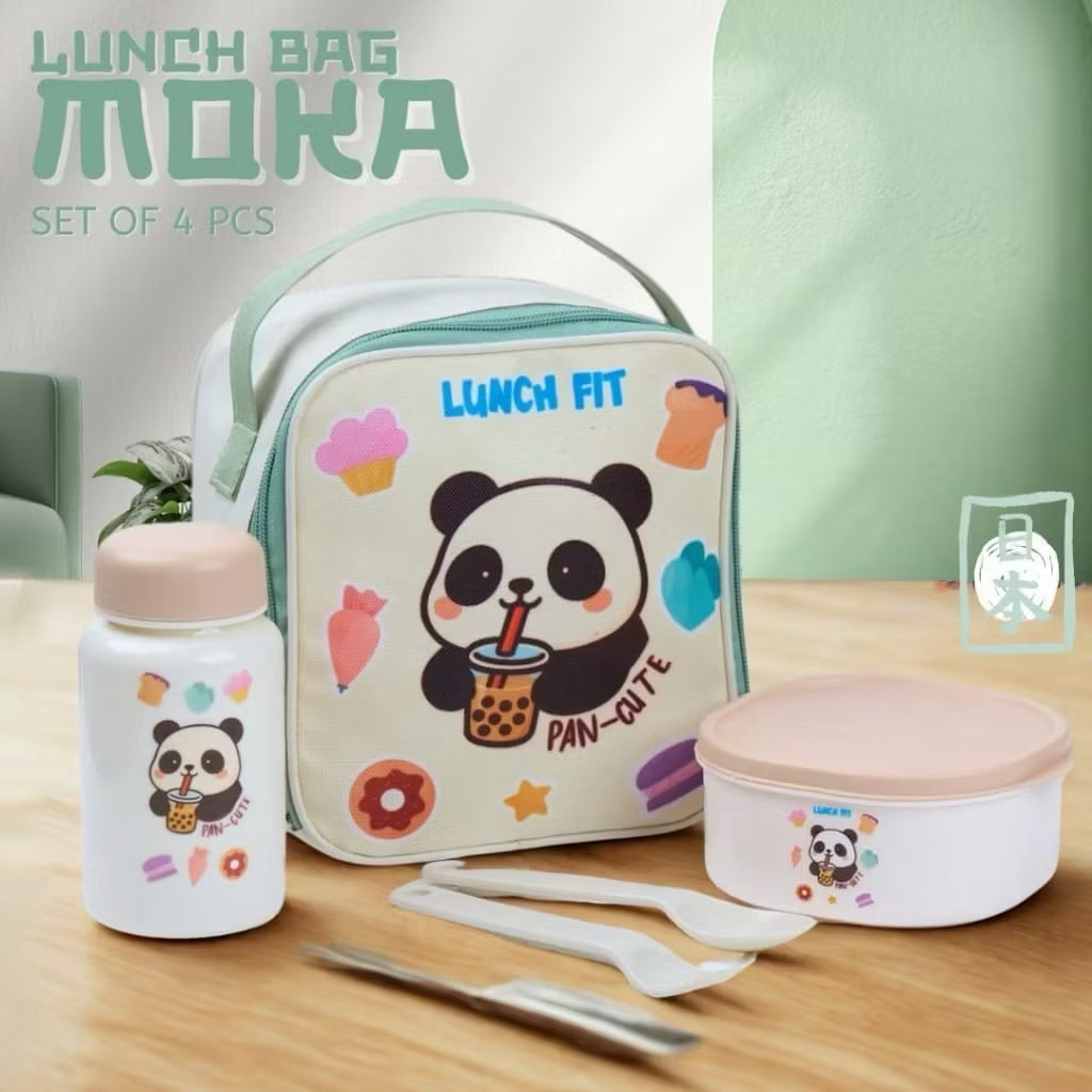 YS - luncbox set bekal anak panda / capybara / cat kekinian cantik lucu