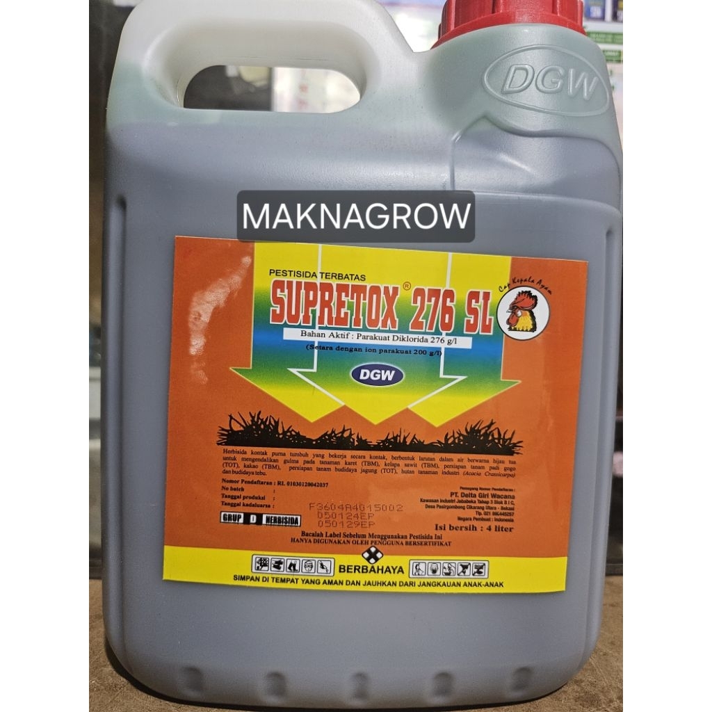 Racun rumput HERBISIDA SUPRETOX 276SL 4 liter