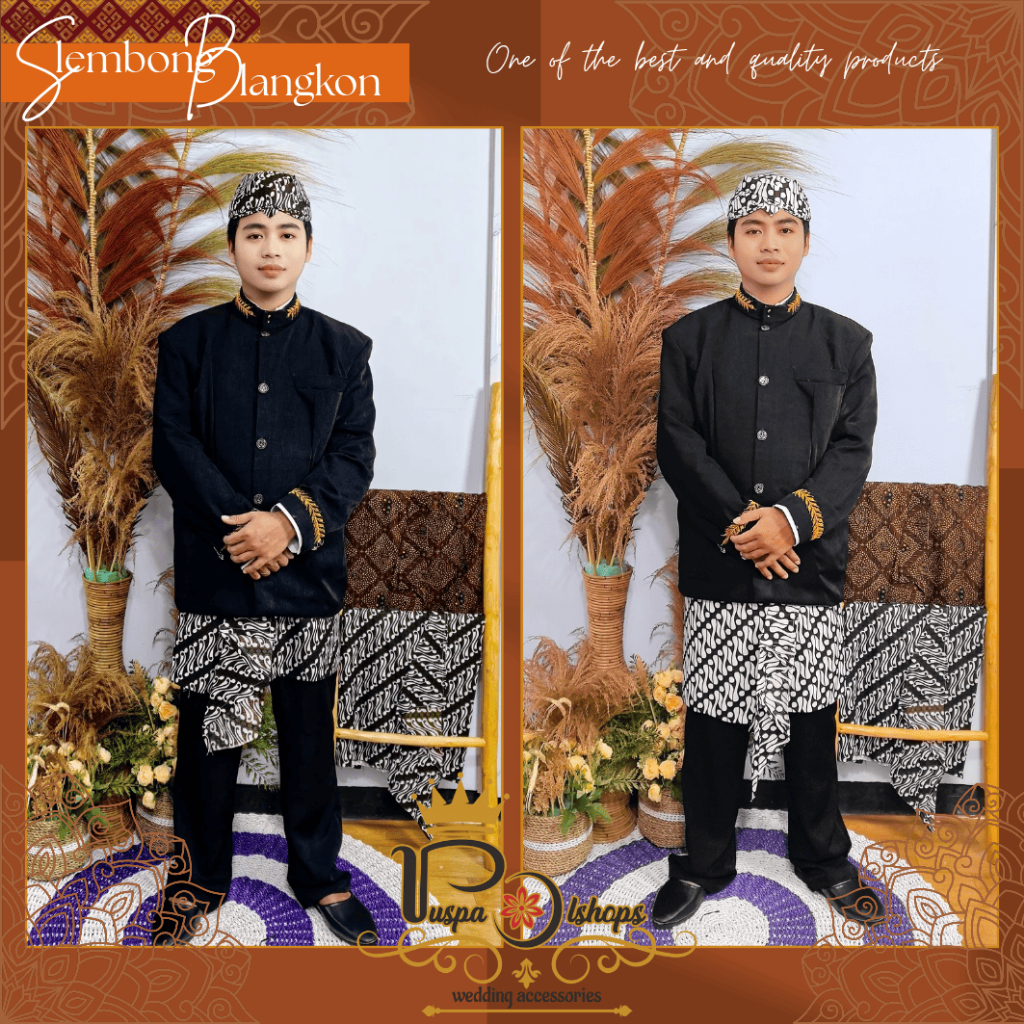 set slembong plus blangkon instan set sapit urang dan blangkon