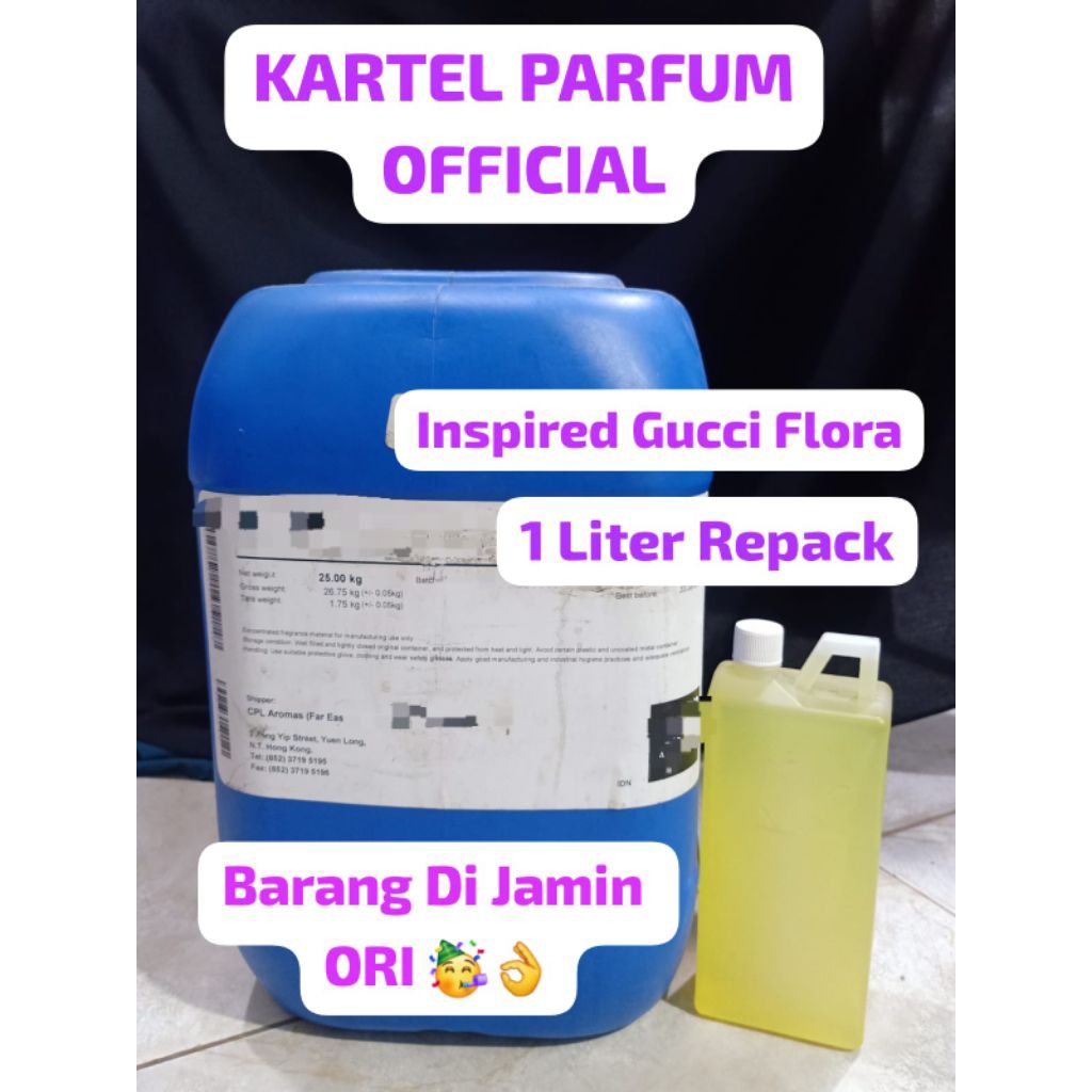BIBIT PARFUM MURNI | GUCCII FLORA | 1LITER REPACK | CPL