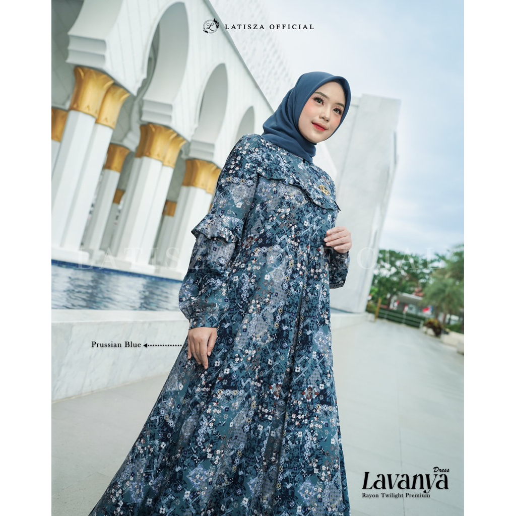 LAVANYA DRESS BY LATISZA // GAMIS DAILY OVERSIZE PREMIUM // DRESS RAYON TWILL SIMPLE WLEGANT NYAMAN 