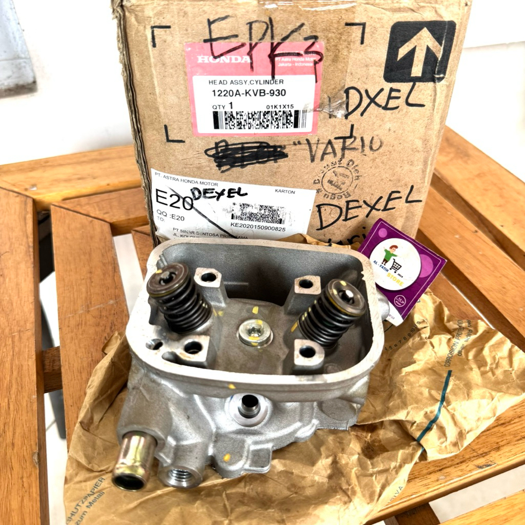 Blok Silinder Head Assy Cylinder Vario Karbu Lama Techno 110 Original AHM 1220A-KVB-930