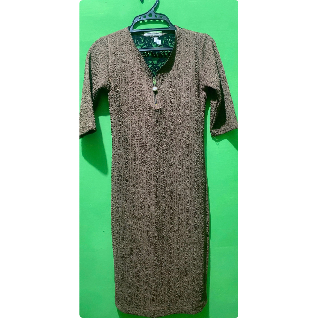 dress coklat