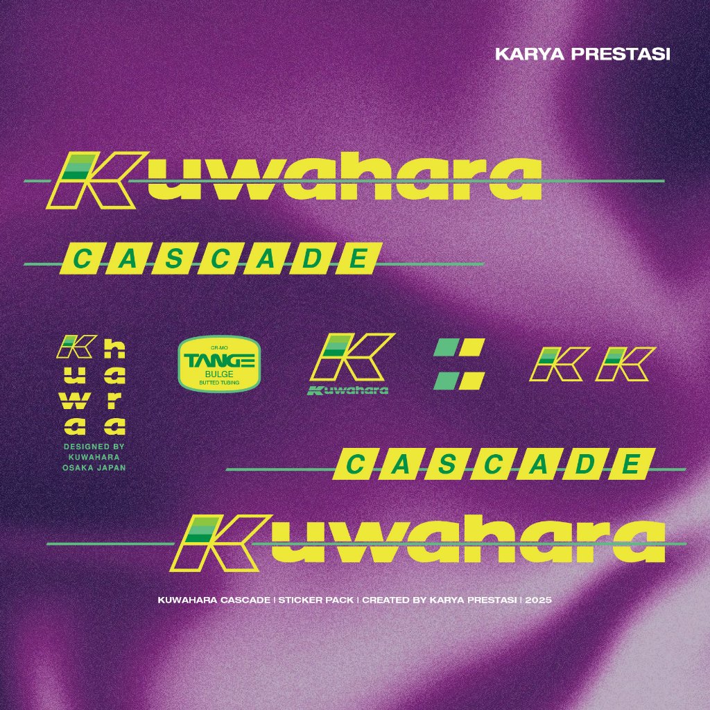 Stiker Decal Sepeda Kuwahara Cascade Hijau | Karya Prestasi