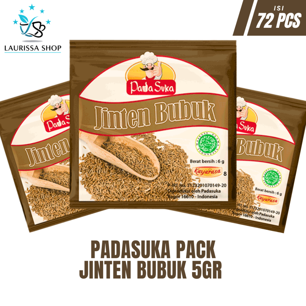 Jinten Bubuk Padasuka 5gr Isi 72 Sachet | Bumbu Jintan Bubuk Masakan Dapur