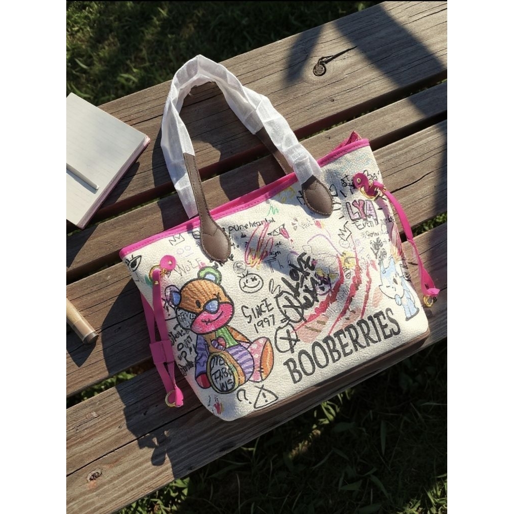TOTE IMPORT WANITA BOO BERRIES - TAS BAHU SHOLDERBAG WANITA 30x12x25 cm