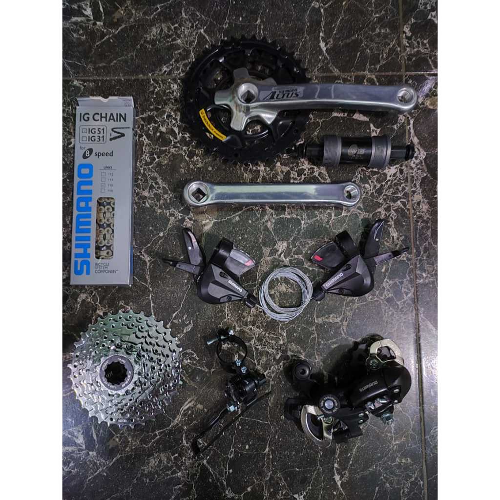 Groupset Shimano 3 X 8 Speed TX35 Cassete Slop MTB Seli Federal Minion roadbike minivelo gravel