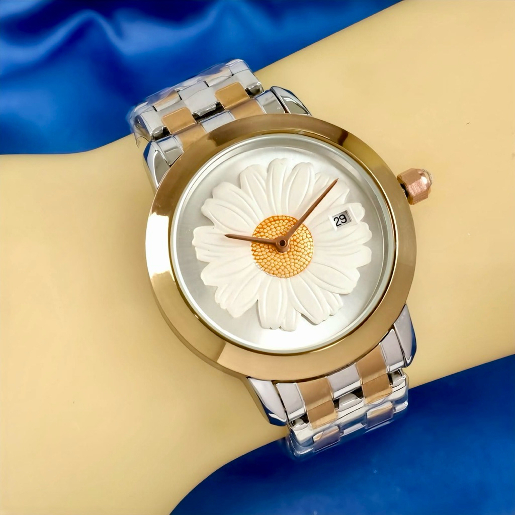 JAM TANGAN MIRROR WANITA TORY BURCH RANTAI 2JARUM PREMIUM