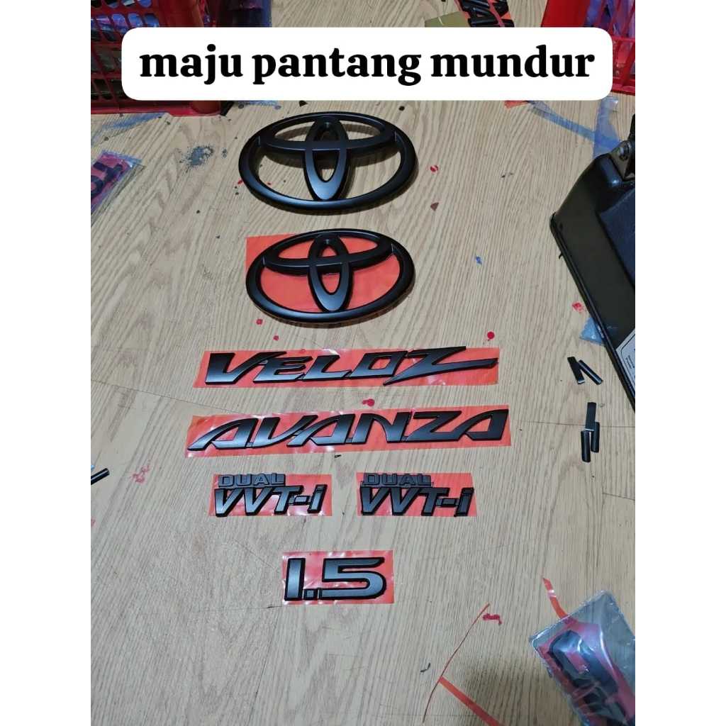 Logo & Emblem Paket Komplit AVANZA VELOZ 2016-2021 Chrome Original/ Emblem Logo Toyota Avanza Veloz