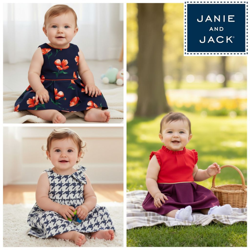 Dress(usia 3-6m ) Janie And Jack Baby Girls Original Party