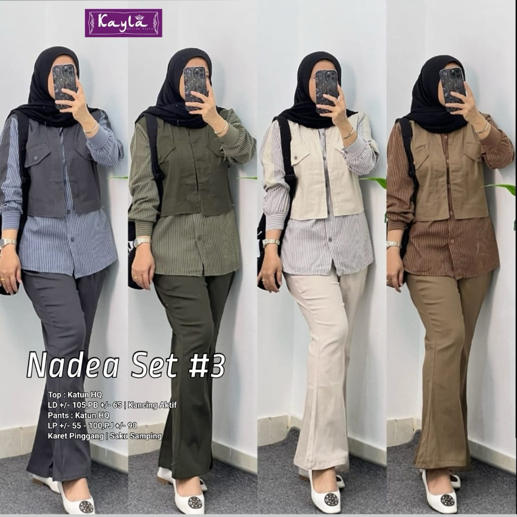 COD= NO CANCEL• Nadea Set #3 by Kayla• Setelan Celana Best Seller