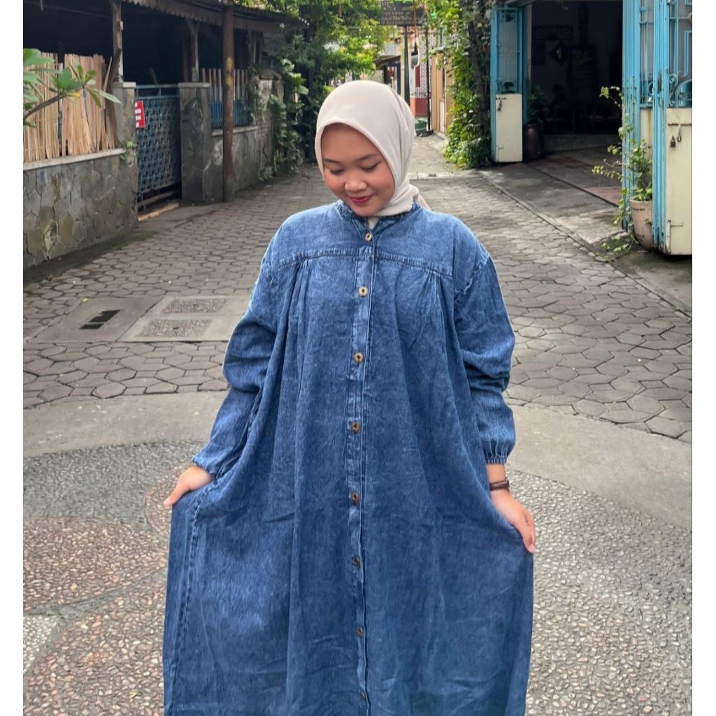 Melita Gamis Jeans Jumbo Ld 140