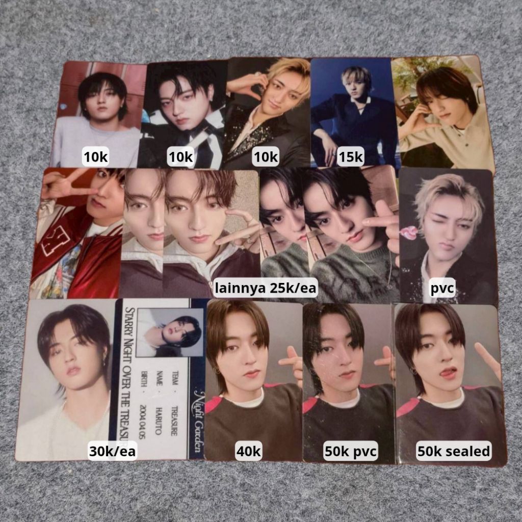 [WAJIB CO BUNGKUS] SALE HARUTO pc photocard treasure reboot album weverse ygs ygp pob metal relay to