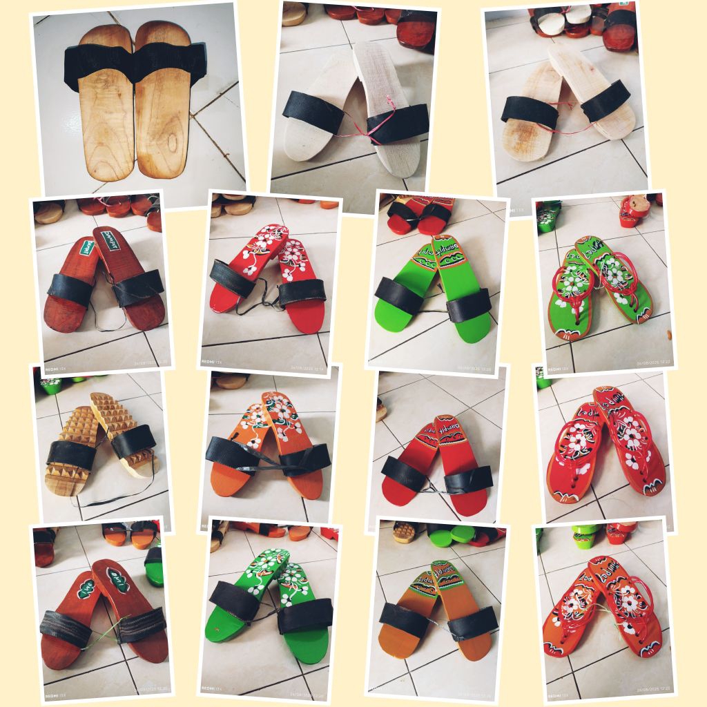 Sandal Bakiak Kayu / klompen kayu / terompah kayu / sandal murah