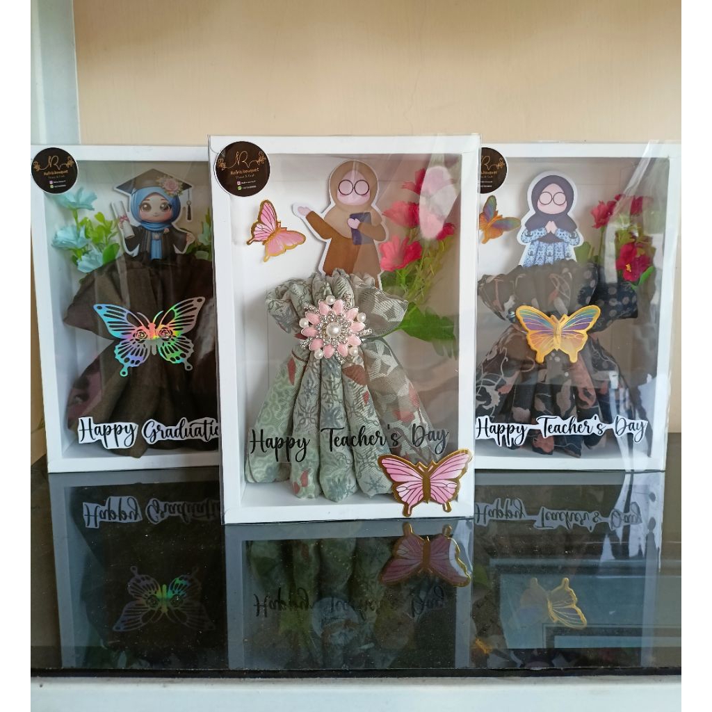 Jilbab Hampers Box, Kado Hadiah Hari Guru, Jilbab Segiempat,kado spesial