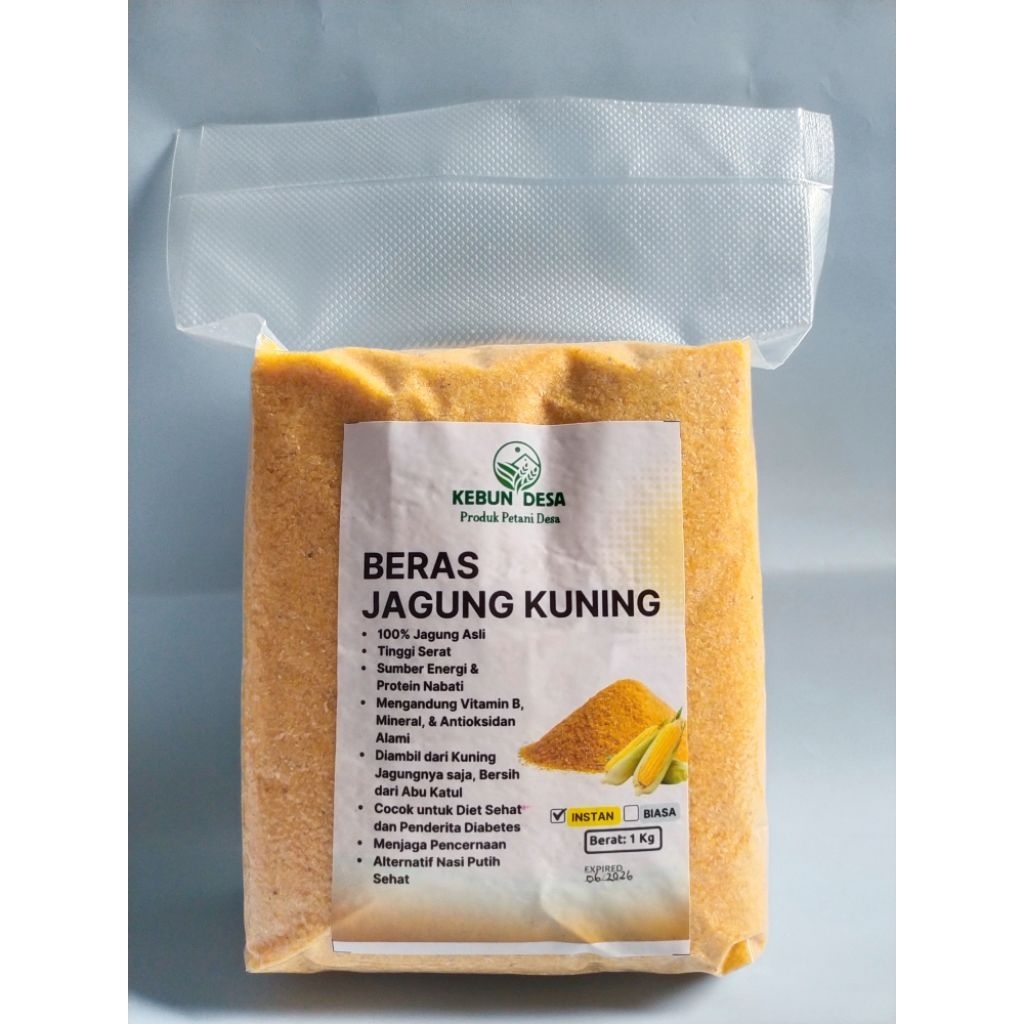 Nasi Jagung Kuning Instan | Beras Jagung Kuning Instan | 1 Kg