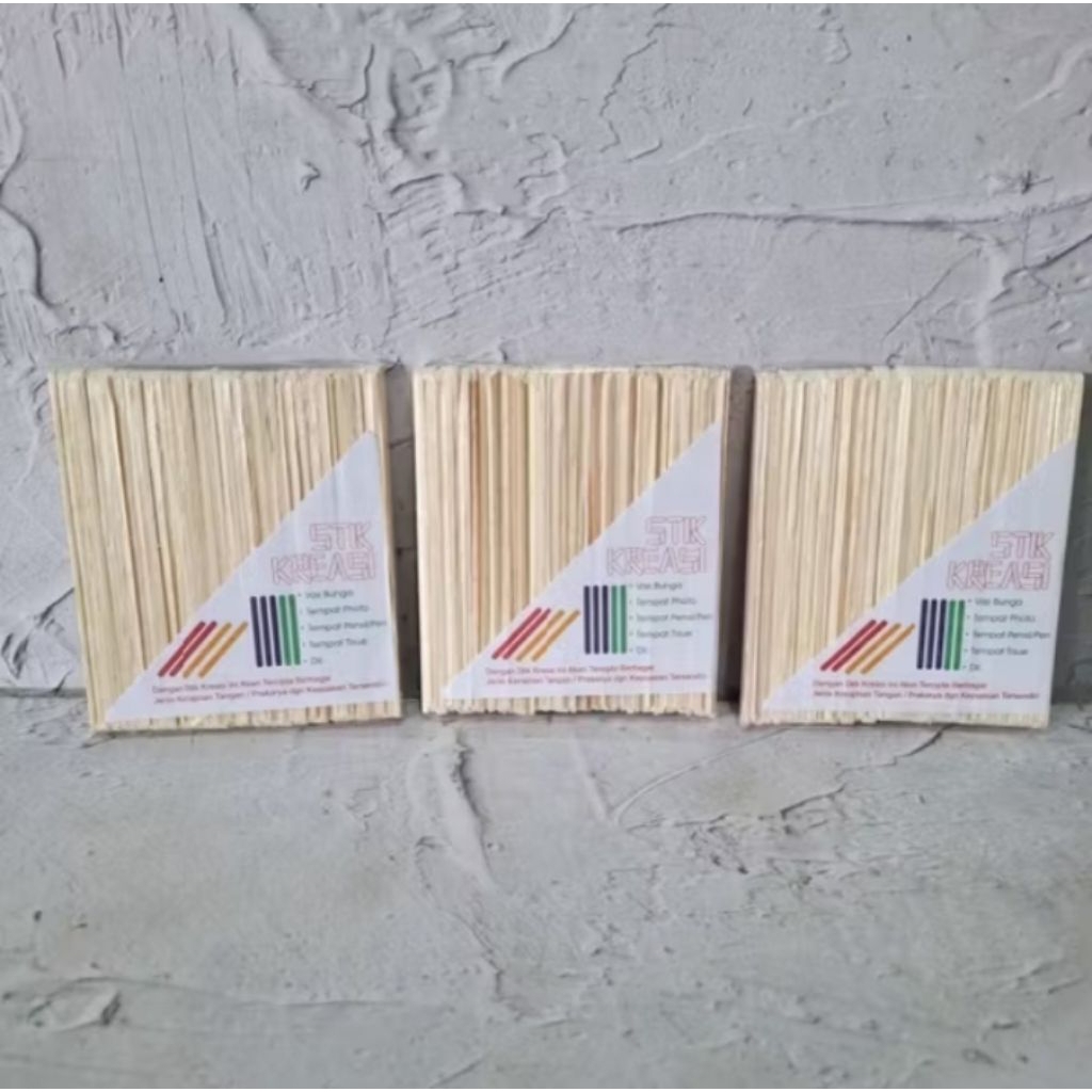 ( 10 bungkus ) stik es krim polos kayu tebal