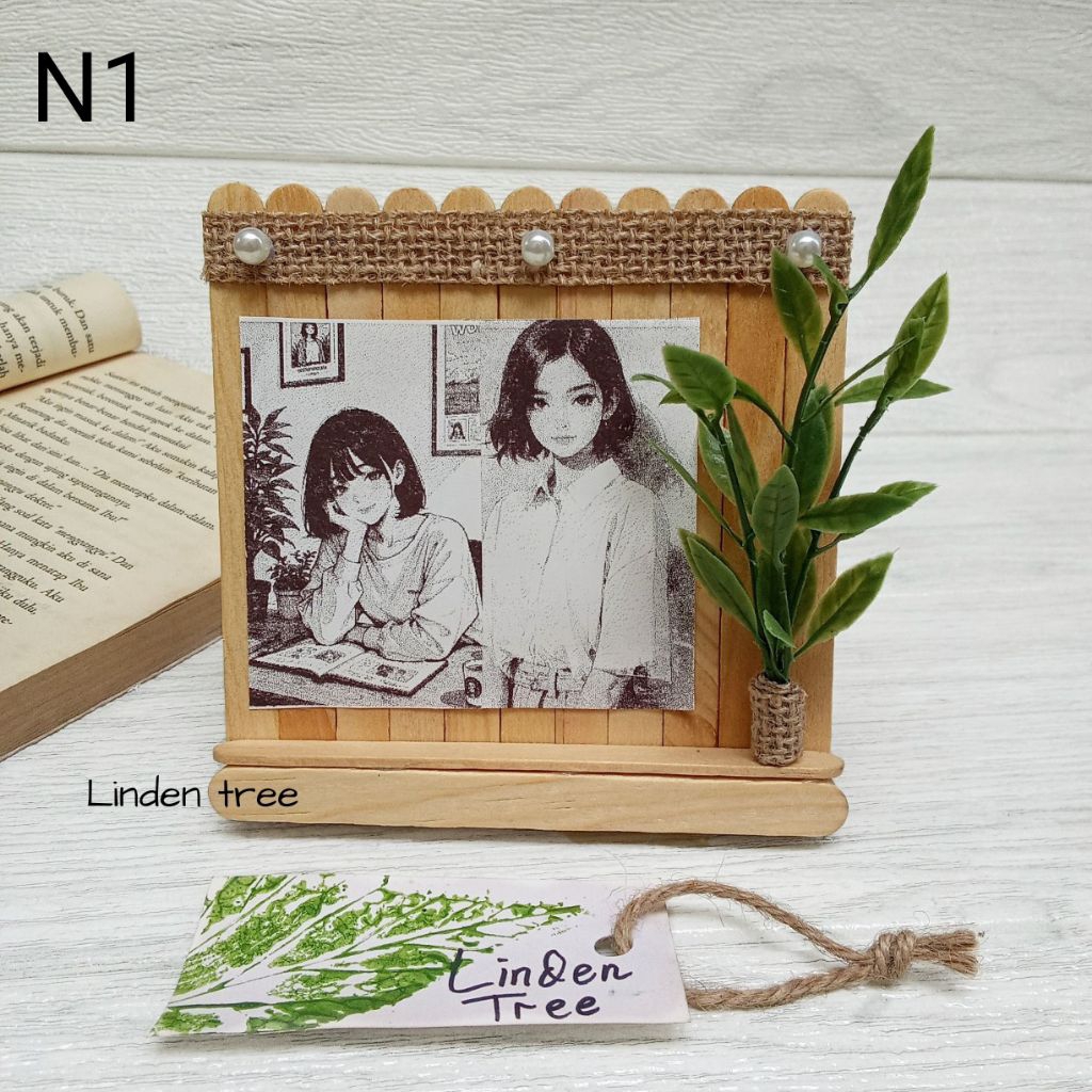 bingkai foto aesthetic kerajinan tangan stik es krim