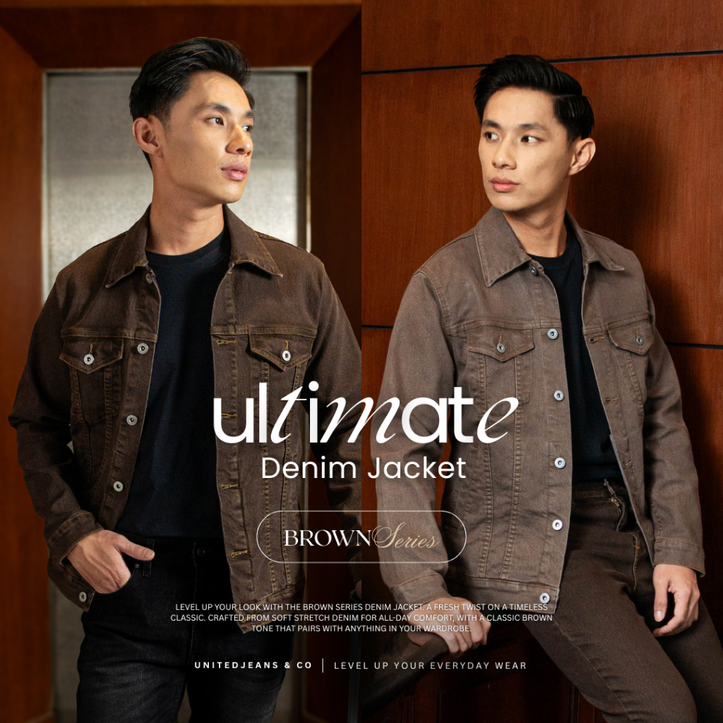 UNITEDJEANS  -  Ultimate Denim Jacket  -  Jacket Jeans Pria Bahan Soft Stretch Denim - Brown Series