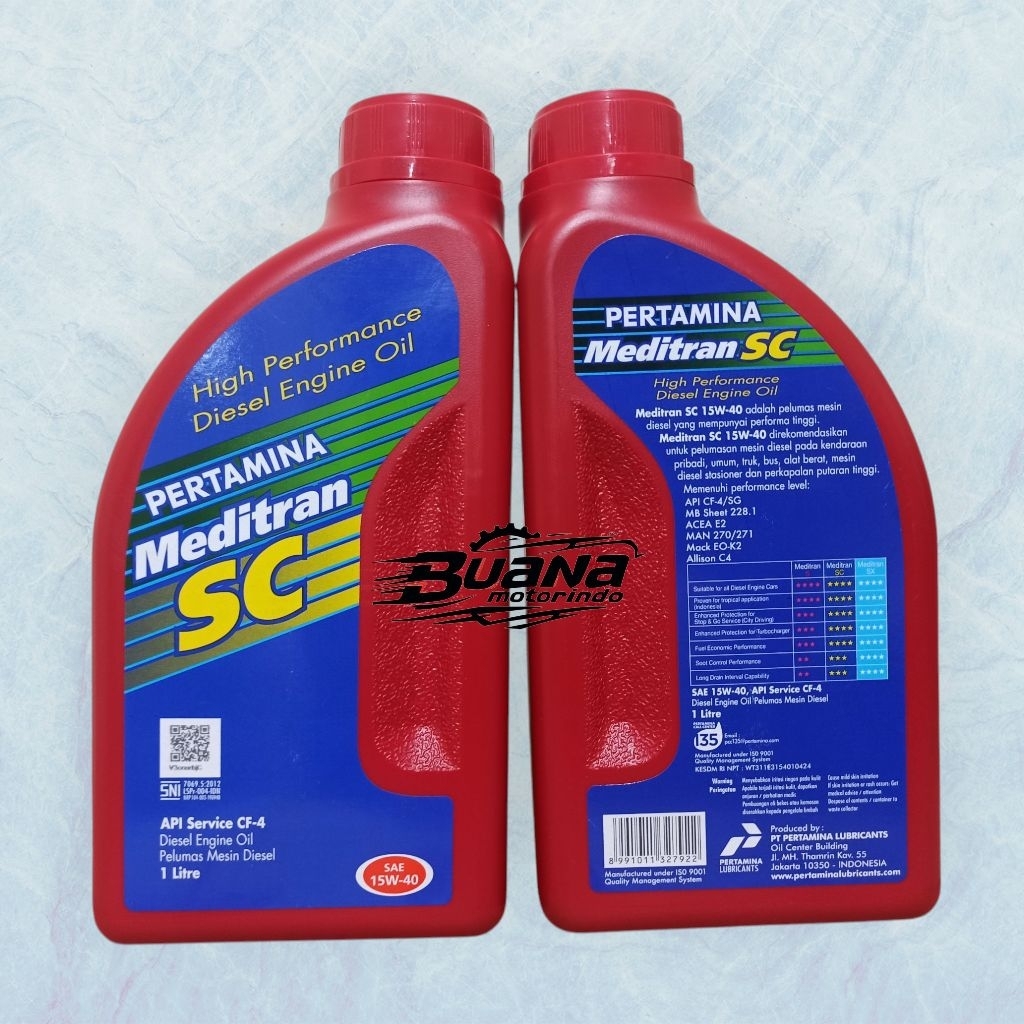 OLI Meditran SC SAE 15W-40 1 Liter OIL Meditran SC 1L ( 1 BOTOL )