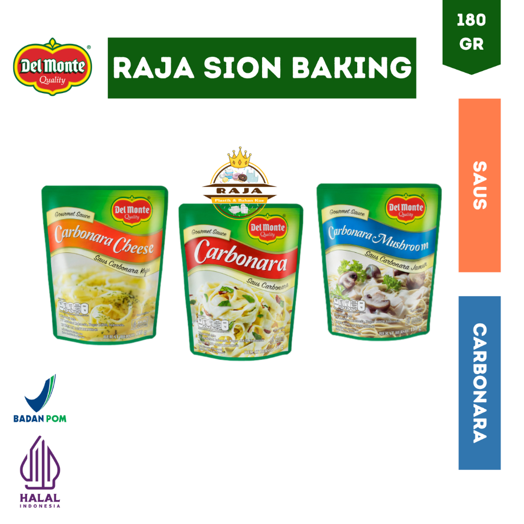 Delmonte Saus Carbonara 180gr [ Carbonara / Carbonara Mushroom / Carbonara Cheese ]