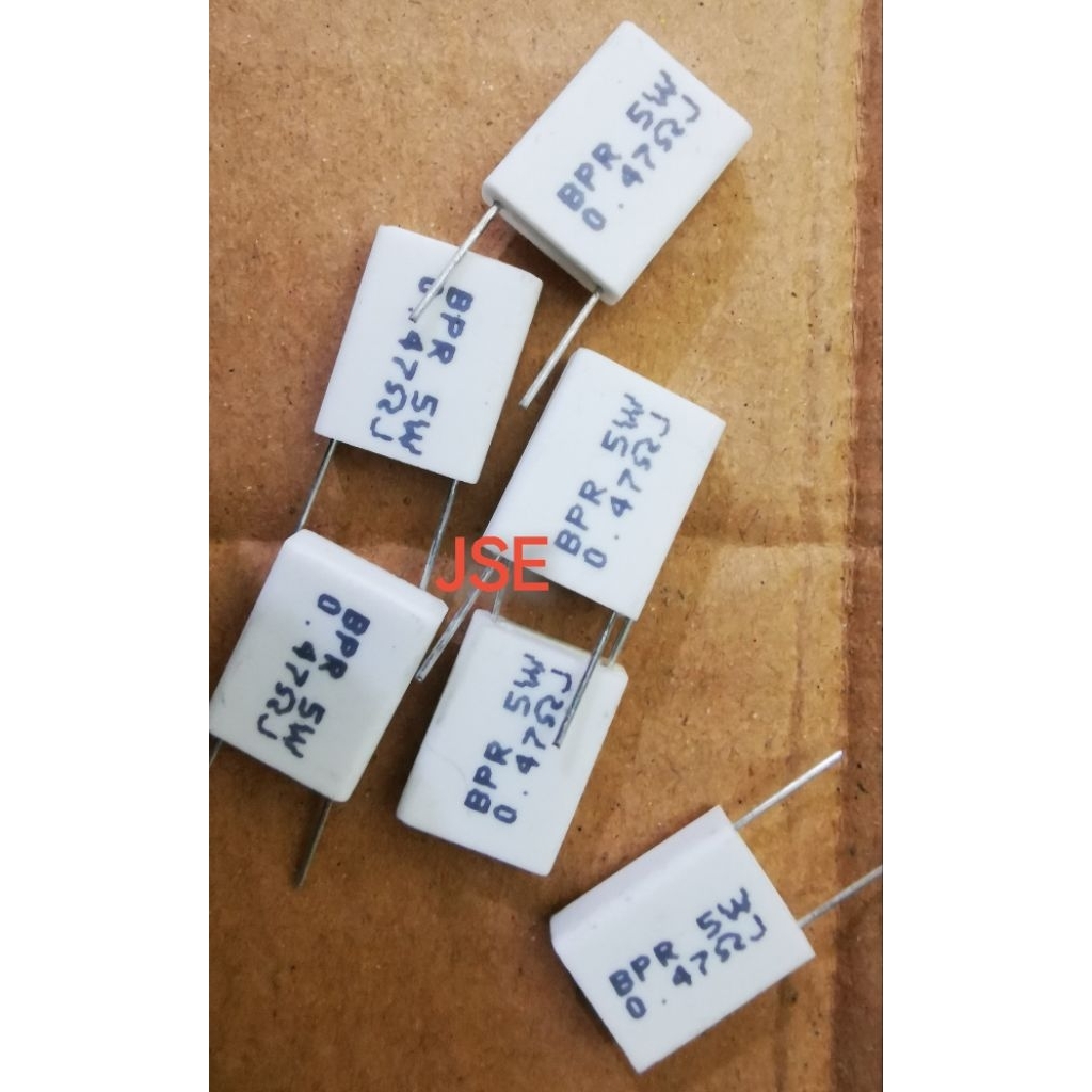 RESISTOR KAPUR NOBLE NOBEL 5 WATT 0.47 OHM ISI 5 BIJI