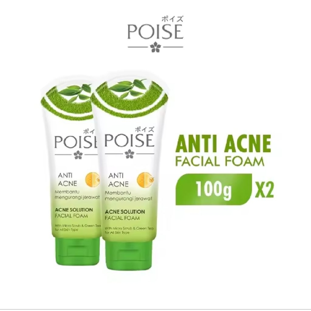 [Paket isi 2] POISE Facial Foam Anti Acne 100ml