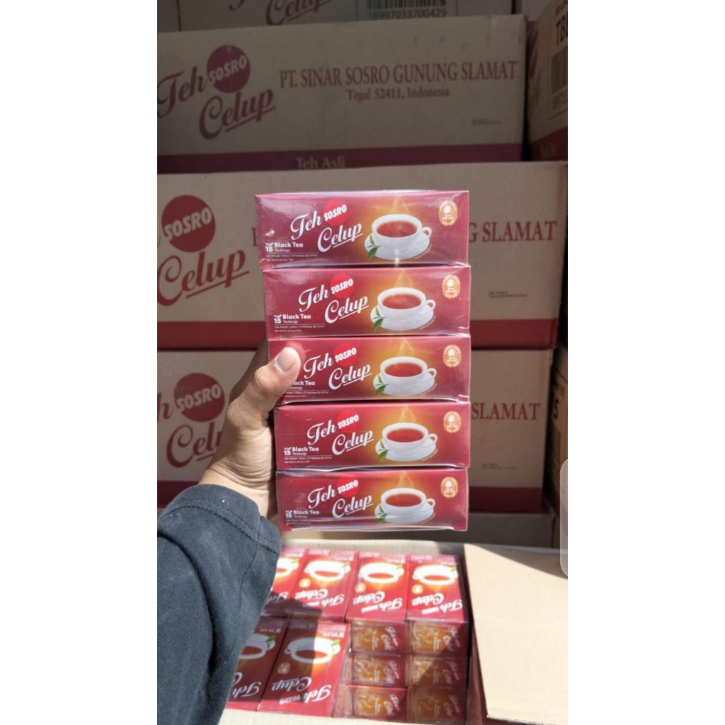 1 karton isi 100 pack teh celup Sosro pusat grosir sembako bandung murah harga hemat