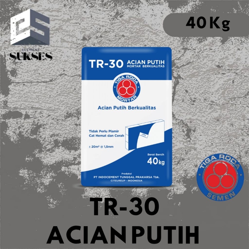 TR-30 Mortar berkualitas acian putih 40Kg